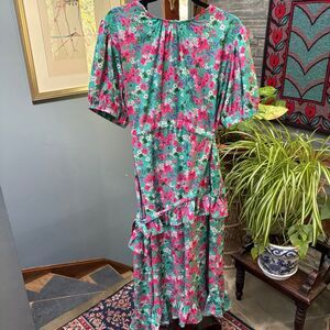NWT Lost Ink Turquoise Maxi Dress with Pink and White Floral Print size 20